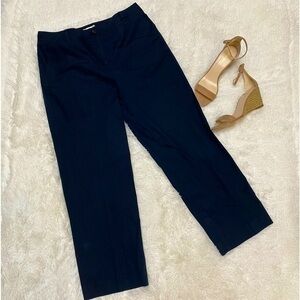 Talbots ❤️ Navy Blue Stretch Straight Leg Professional Pants for Work, Sz. 14